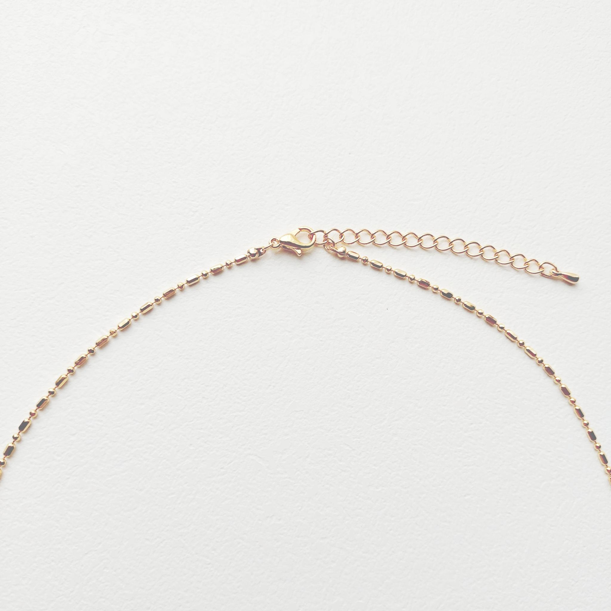 Cylinder Ball Chain Necklace/Gold Color | 5枚目